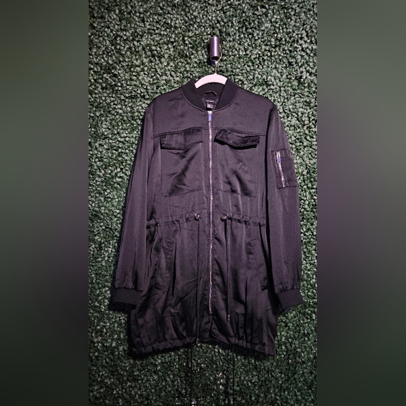 Men's Black Bomber Jacket - Picture 1 of 3